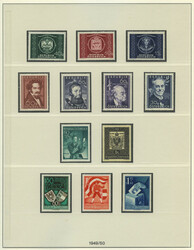 7 kpl. postfrische Jahrgänge von 1949-1955 auf ...